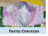 Pastel Checkers Pocket Mask