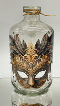 Spardose aus Glas - Motiv Venezianische Maske 1