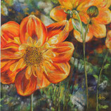 Dahlia orange, 40 x40 cm