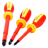 INGDAUM® 3er Set VDE PZ PoziDriv / Kreuzschlitz-Schraubendreher isoliert gegen 1000 V / INGDAUM® set of 3 VDE PZ PoziDriv / Phillips screwdrivers insulated against 1000 V