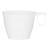 Kaffeetasse weiss PS, unzerbrechlich, weich,