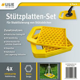 Stützplatten 4 Stück ≙3,86€/St. Jack Pads gelb Stützen Ausdrehstütze Lilie