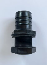 Füllstutzen 40 mm gerader Schlauchanschluss 1 1/4" Anschluss Wasser schwarz
