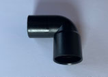 90° Winkel schwarz Reduzierung für Abwasser Rohrsystem 28 mm steckbar Reich