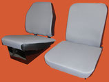 4 Sitzbezüge Stoff grau, 2x Sitz+ 2x Lehne, Unimog 406- 421 Standard+ ISRI 5002