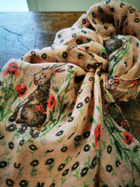 Foulard Coniglio tra i papaveri