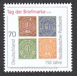 D-3412 - Tag der Briefmarke: Norddeutscher Postbezirk - 70