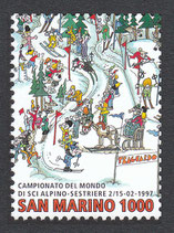 RSM-1702 (aus Viererblock) - Alpine Ski-Weltmeisterschaften, Sestiere