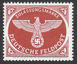 D-DR-FP-002-A - Zulassungsmarke für Feldpostpäckchen