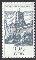 DDR-1233 - 900 Jahre Wartburg bei Eisenach (1967) - 10+5