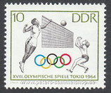 DDR-1034 - Olympische Sommerspiele, Tokio - 10