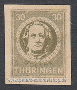 D-SZ-TH-099-B-X - Freimarke Goethe, Vollgummierung, geschnitten - 30