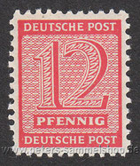 D-SZ-WS-123 - Ziffern, wie Mi.Nr. 116-119, weit gezähnt - 12