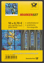 D-2018 - Markenset "Weihnachten - Kirchenfenster" - 10 x 0,70+0,30