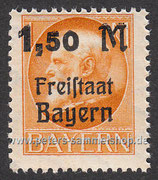 D-AD-BY-175-A - König Ludwig III, wie Mi. Nr. 165 mit geänderten Farben und mit schwarzem Aufdruck "Freistaat Bayern" - 150