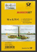 D-2017 - Markenset "Dampfschiff "Die Weser"" - 10 x 0,70
