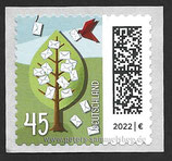 D-3713 - Welt der Briefe: Blätter am Baum - selbstklebend - 45