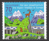 D-3245 - Für den Umweltschutz:  Die Alpen - Vielfalt in Europa - 70+30