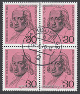 D-0618 x 4 - 200. Geburtstag von Beethoven, Hegel und Hölderlin - Viererblock - 4x30