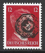 D-DL-LÖ-10 - Freimarken der Hitlerkopf-Ausgabe mit Handstempel-Aufdruck in Schwarz - 12 Pf