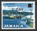 JAM-286 - 8 C auf 9 P - Aufdruck: "C-DAY 8th SEPTEMBER 1969"