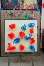 Melted Plexy blau/Pink