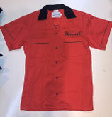 USA BOWLING SHIRT RED PLAIN