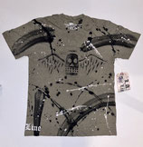 L.A.AIRLINE HANDMADE T-SHIRT　SKULL SPLASH