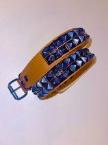 DEADSTOCK WENDY'S OF LINDON BLACK STUD BELT/ BROWN LKEATHER