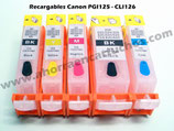 PGI125B+CLI126 Cartuchos recargables Canon