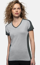 Hakro | № 190 | Women-V-Shirt-Contrast Performance
