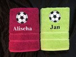 Handtuch Fussball personalisiert