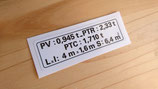 Autocollant de tares PV: 0,945t pour Citroën C15 1.7 diesel