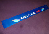 Bandeau pare-soleil autocollant "Peugeot Talbot sport" bleu translucide