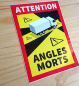 Autocollant "Attention ANGLES MORTS" camions