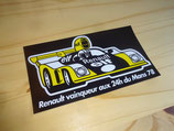 Autocollant "Renault vainqueur aux 24h du Mans 1978" (Alpine A442B)