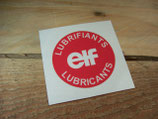 Autocollant "Lubrifiants Elf" de bouchon d'huile, compartiment moteur Alpine