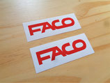 Lettrages autocollants "FACO" (1 paire)