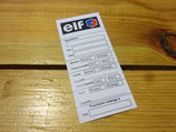 Etiquette de vidange autocollante ELF années 90