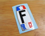 Autocollant "F France" chrome logo France