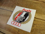 Autocollant "1er au championnat du monde des rallyes 1982" Audi quattro