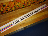 Bandeau pare-soleil "Clio Renault Sport" (tricolor / fond blanc)