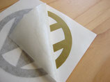 Autocollant logo VW doré