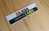 Autocollant "LADA lubrifiée avec LABO" de lunette arrière