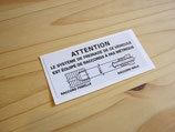 Autocollant "ATTENTION système de freinage" pour Peugeot 104 / Talbot Samba