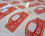 Autocollant "plaque rallye Monte Carlo" - Années 1958 à 1999