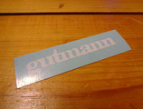 Lettrage autocollant "Gutmann" blanc 8cm