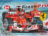 Ferrari F2003-GA "Red Shark" Michael Schumacher Collage