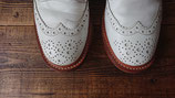 商品名：Tricker's malton  　M2508    White   UK8 fitting 7   26.5cm（Ｕｓｅｄ）    トリッカーズ　カントリーブーツ　スチールトゥチップ装着済み（トライアンフ）