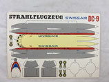 Swissair DC 9 Modellbogen Bastelbogen. Art.-Nr. 4722